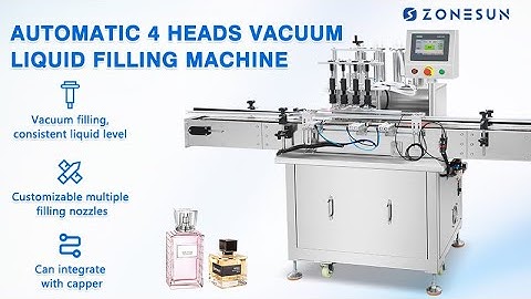 ZONESUN ZS-VTZL4A Automatic Cosmetic Liquid Level Overflow Perfume Bottles Vacuum Filling Machine