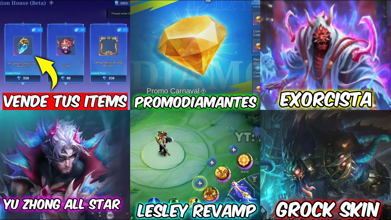 VENDE TUS ITEMS POR DIAMANTES CASA SUBASTAS, PROMO DIAMANTES, YU ZHONG ALL STAR, GROCK, EXORCISTA