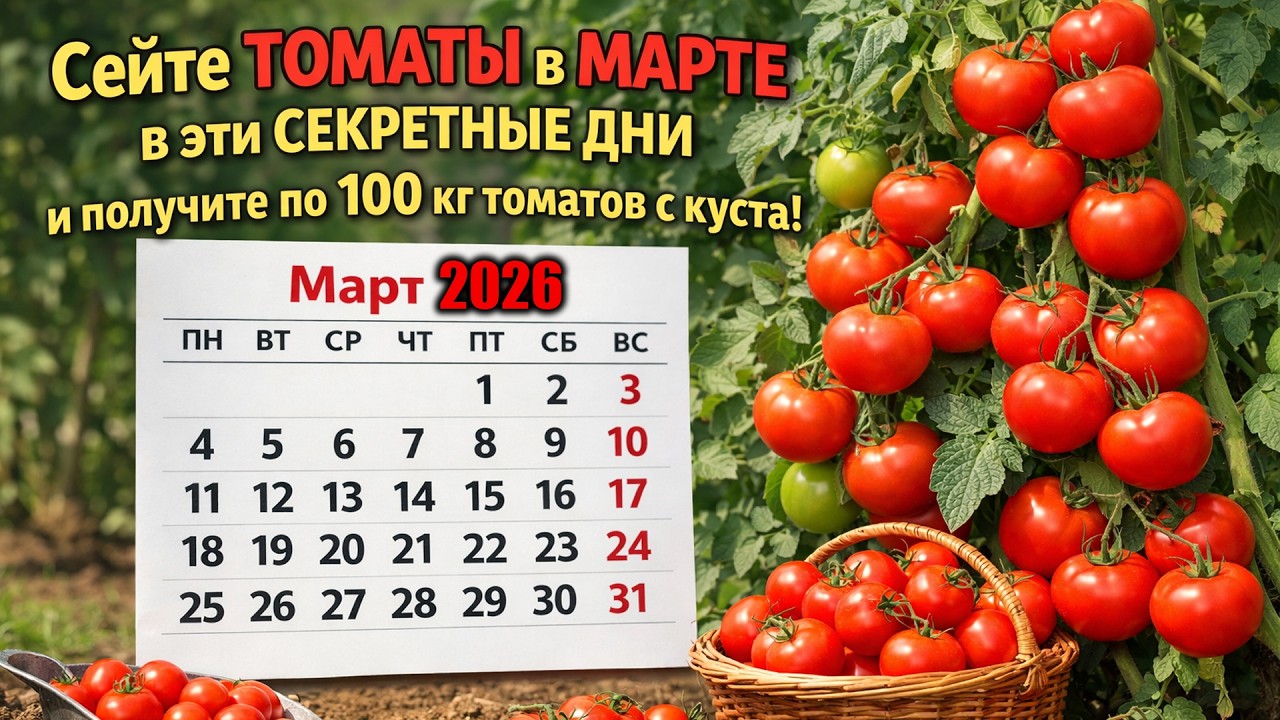 Сейте ТОМАТЫ в МАРТЕ в эти секретные дни и получите по 100кг томатов с куста!