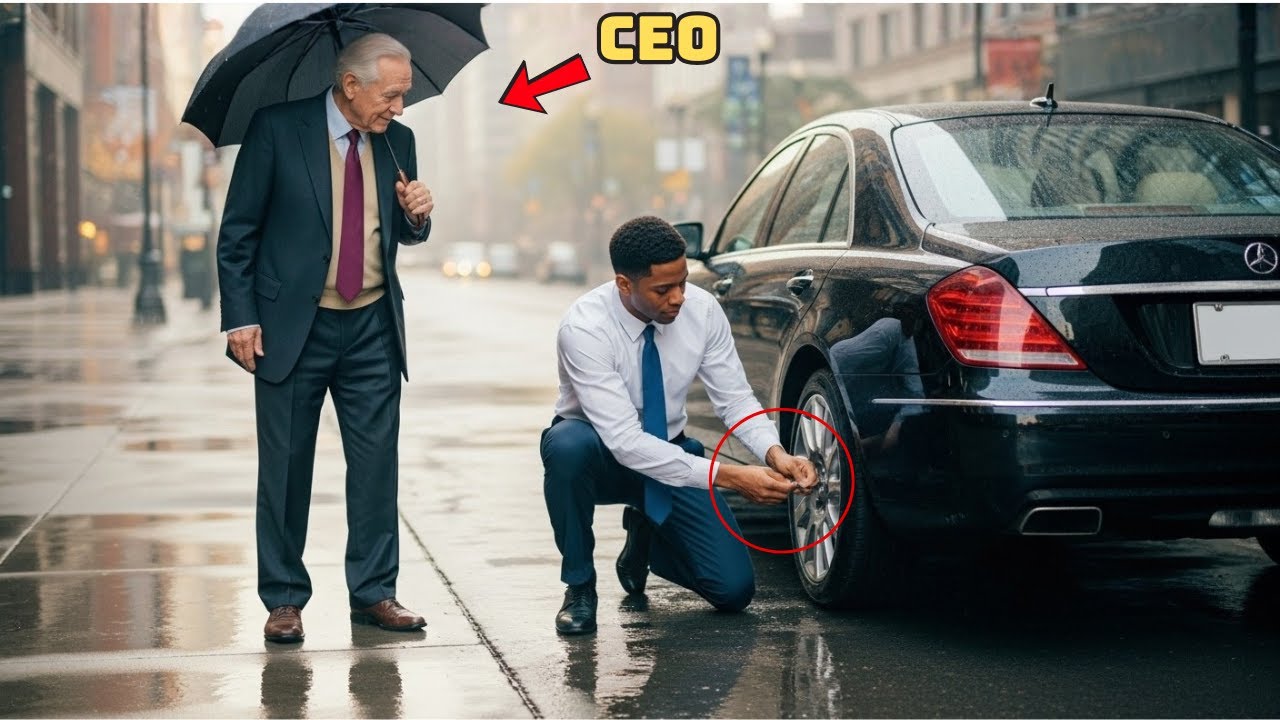 Young Man Skips His Job Interview to Help an Old Man Fix a Flat Tire — Turns Out He’s a Billionaire