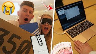 BUYING EVERYTHING MY GIRLFRIEND TOUCHES BLINDFOLDED!! *extreme*