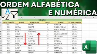 Como Classificar em Ordem Alfabética no Excel | Menor para Maior | De A a Z