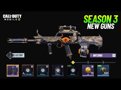 Season 3 All New Legendary & Battle Pass Guns CODM - COD Mobile
