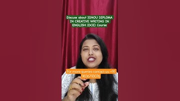 IGNOU Diploma in Creatief Schrijven in het Engels (DCE) Cursusdetails #IGNOU #DCE #CreatiefSchrij...