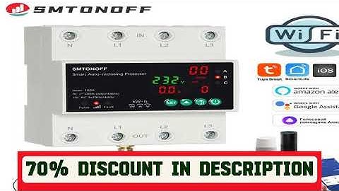 A must-have product! Tuya WiFi Three Phase 4P 100A Auto-Reclosing Over Under Voltage Protector Pre