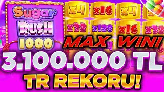 Sugar Rush Max Win | 3.100.000 TL TÜRKİYE REKORU | UZATMA REKORU KIRDIK | SLOT OYUNLARI MAX WİN