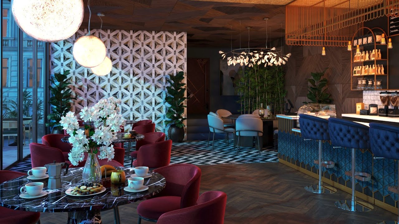 Smooth Jazz Lounge Music & Coffee Shop Music Ambience on Background