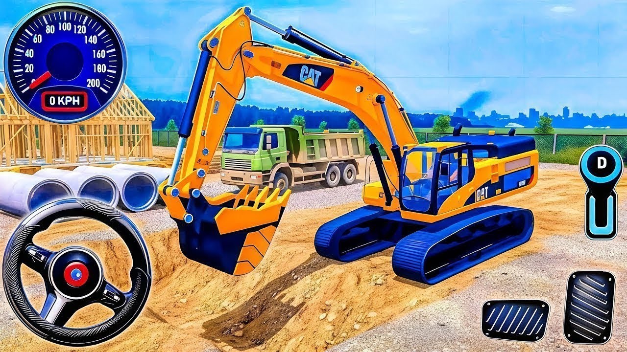 🚨 JCB Road Construction Simulator 3D 🚧 - Android Gameplay 