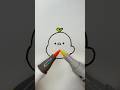 Magic TWO MARKERS Color Blending Kawaii Chick! 🧡💛 #drawing #art #artforkids #viral #trending