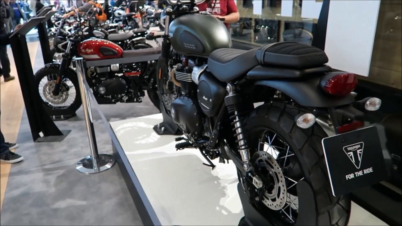 Triumph Bonneville Street Scrambler En El Eicma Youtube
