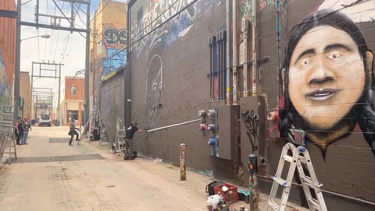 Visit Rapid City Painting in Art Alley YouTube