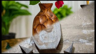 I Turned This Rotten Wood Into a Stunning Planter (Stop Motion!)