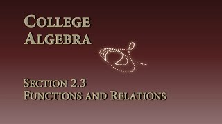 Celebrity Math 1315 -- Section 2.3 -- Functions and Relations Net Worth