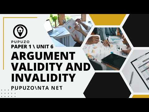 ARGUMENT VALIDITY AND INVALIDITY  : UGC NTA NET/JRF PAPER 1: Crash Course for Exam Success