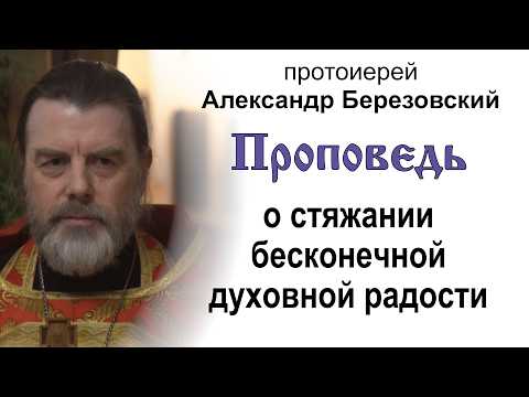 A Sermon on Attaining Infinite Spiritual Joy (05/01/2026). Archpriest Alexander Berezovsky