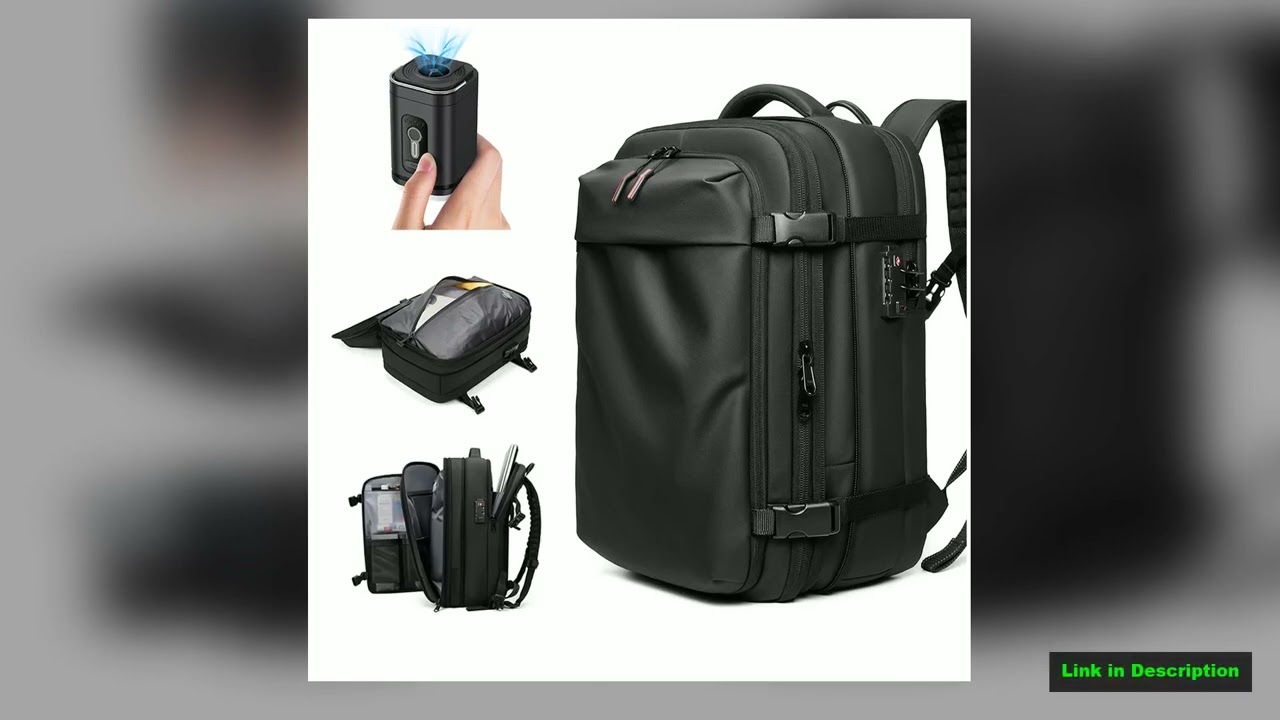 Men Travel Backpack vacuum compression Laptop Backpack 17 inch Extended Large Capacity school