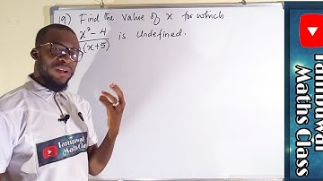 NECO 2020 Vraag 19 | Ongedefinieerde uitdrukking