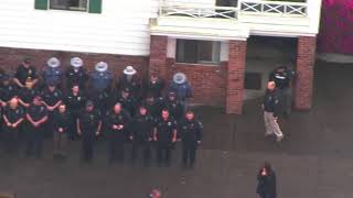 Procession for Cowlitz County Deputy Justin DeRosier