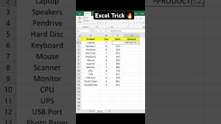 Excel trick #shorts #excel