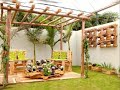 35 ideas de pergolas pequeñas de madera para decorar jardines y patios