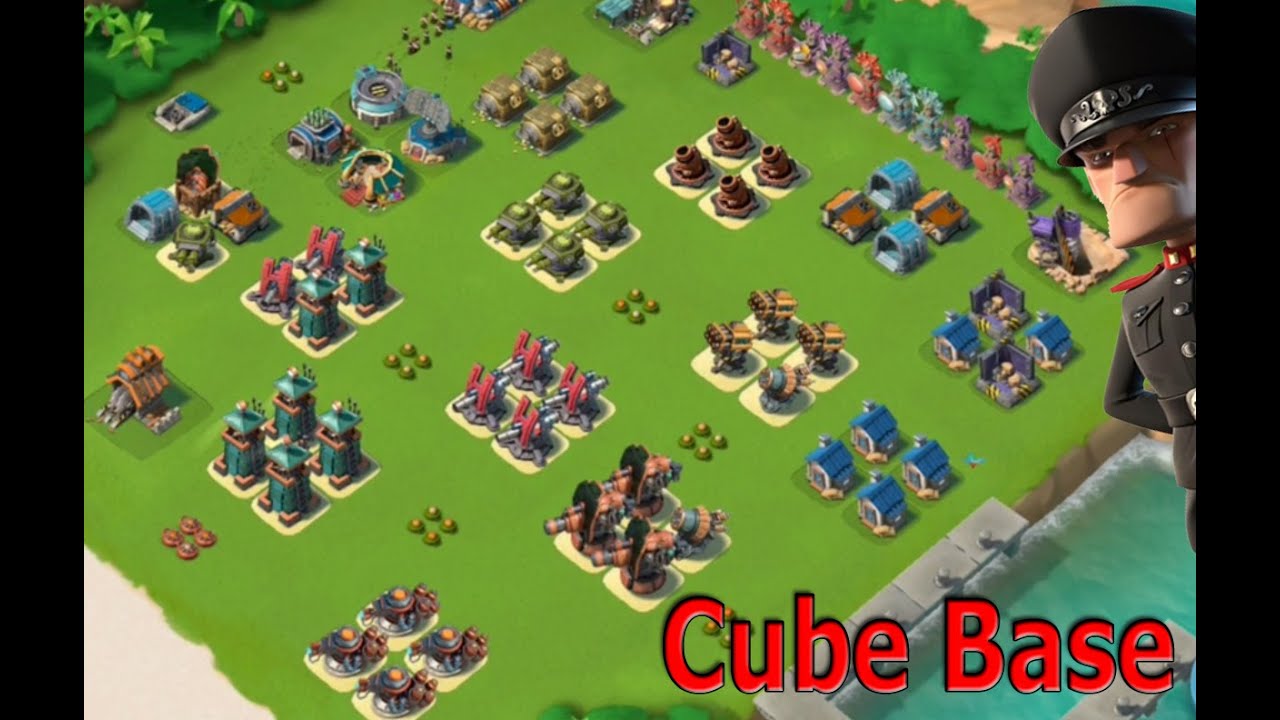 The Cube Base Vs Hammerman Attack - Defense - Boom Beach