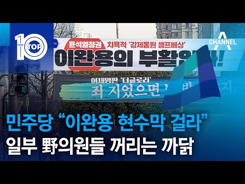 민주당 “<strong>이완용</strong> 현수막 걸라”…일부 野의원들 꺼리는 까닭 | 뉴스TOP 10