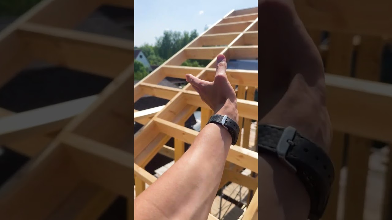 КОНСОЛЬНЫЙ ВЫНОС КРОВЛИ. Стройка дома 