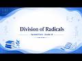 Division of Radicals - Second Term - Grade 10