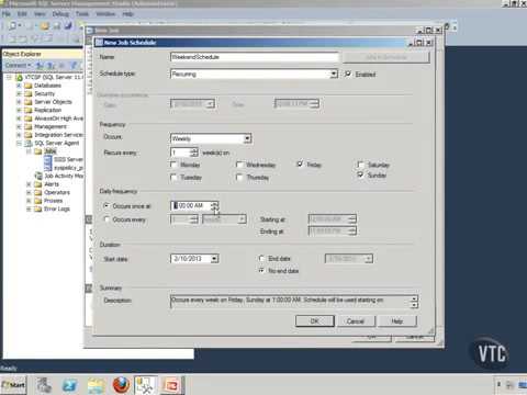 Implementing a Data Warehouse with SQL Server 93 Scheduling a Package   YouTube