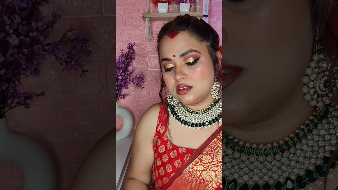 #indianlook#weddingguestmakeup#partylook#makeupvideo#makeuptutorials#shortsfeed#viralshort#ytshort