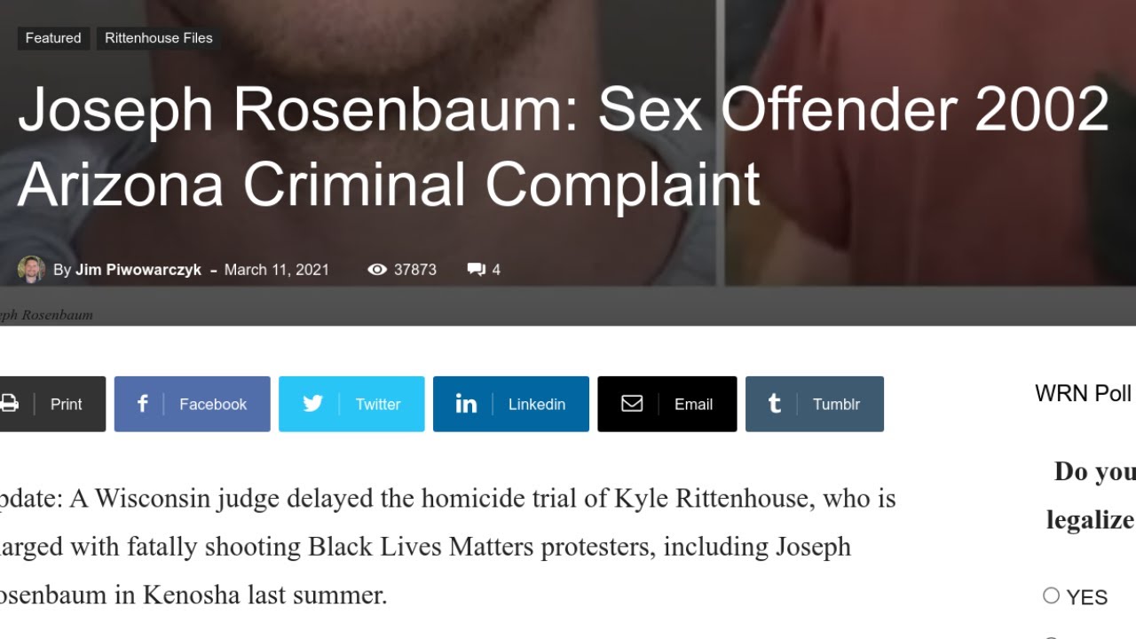 Joseph Rosenbaum, child sex offender, did not deserve to be alive