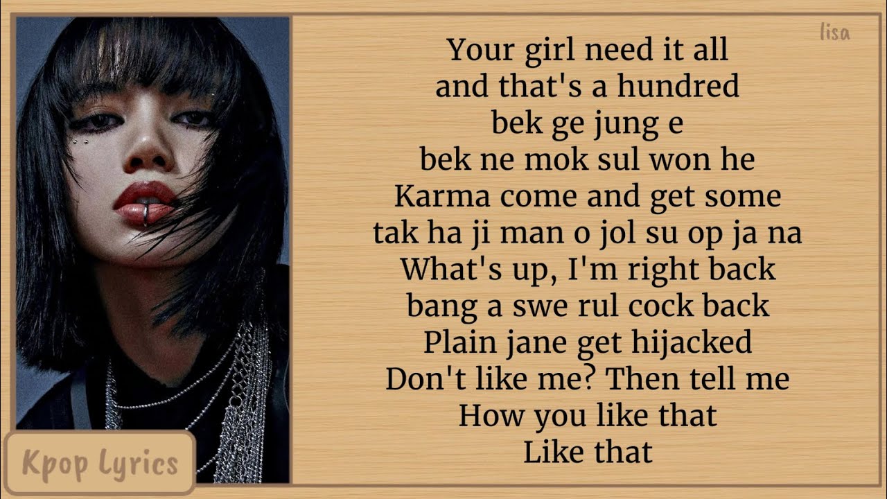 BLACKPINK How You Like That Easy Lyrics - YouTube