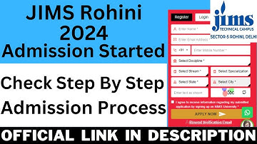 JIMS Rohini 2024 Admission (Started)-How To Fill JIMS Rohini 2024 Application-JIMS 2024 Registration