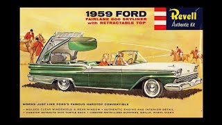ماذا يوجد في العلبة؟ سيارة فورد فيرلين 500 موديل 1959 قابلة للطي من ريفيل H 1227 screenshot 4