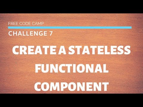 FCC - Create A Stateless Functional Component - SOLUTION !!!