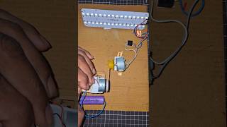homemade LED lighting setup powered using a DC motor #experiment  #diy  #electronics  #shorts