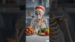 What Happens If You Eat Only Chicken for 7 Days? 🍗 #skeleton #shorts