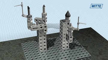 ALUFIX Building Block System Assembly of a Modular Measuring Fixture
