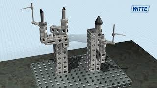 ALUFIX Building Block System Assembly of a Modular Measuring Fixture