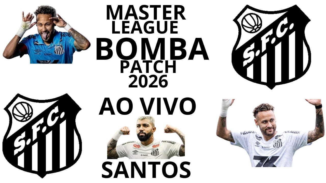 MASTER LEAGUE COM O SANTOS 🐳 | BOMBA PATCH 2026 AO VIVO PLAYSTATION 2 ...