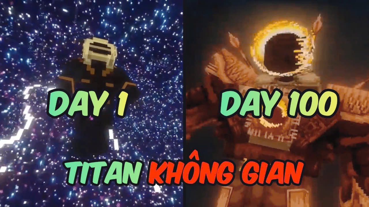 Trong Minecraft 100 Ngày | Trở Thành Titan Đồng Hồ Không Gian Đối Đầu Vs Chúa Tể Huỷ Diệt | Hikimi
