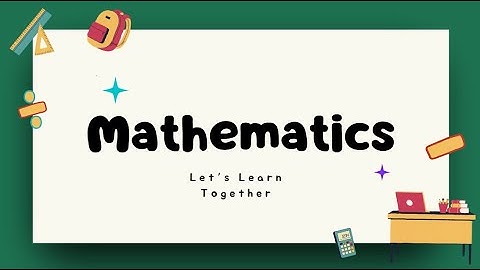 Mathematics Education Video In Simple animated Colorful Style