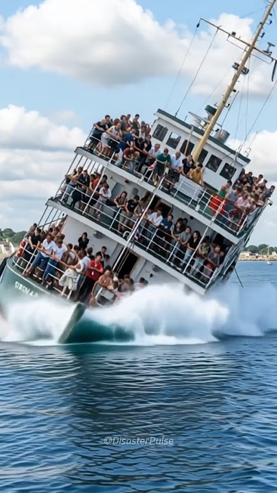 TEREKAM JELAS! Detik-detik Kapal Ferry Overload Dan Tenggelam #shorts