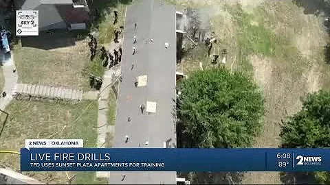 Tulsa Fire begins live platoon training at Sunset Plaza Apartments