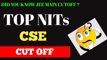 JEE Main 2024 || Top NIT Computer Science Cutoff  || JEE Main qualifying cutoff