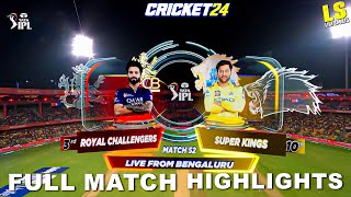 CSK vs RCB 52nd Match IPL 2025 Highlights | IPL Highlights 2025 | CSK vs RCB - CRICKET 24 ( PART 2) screenshot 1