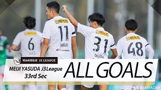 Ｊ３第33節の全ゴールまとめ！ALL GOALS：明治安田生命Ｊ３第33節