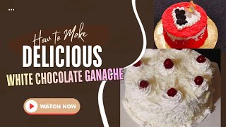 🍫व्हाइट चॉकलेट गनाश रेसिपी | White Chocolate  Ganache Recipe#homemade #whitechocolateganache#viral  