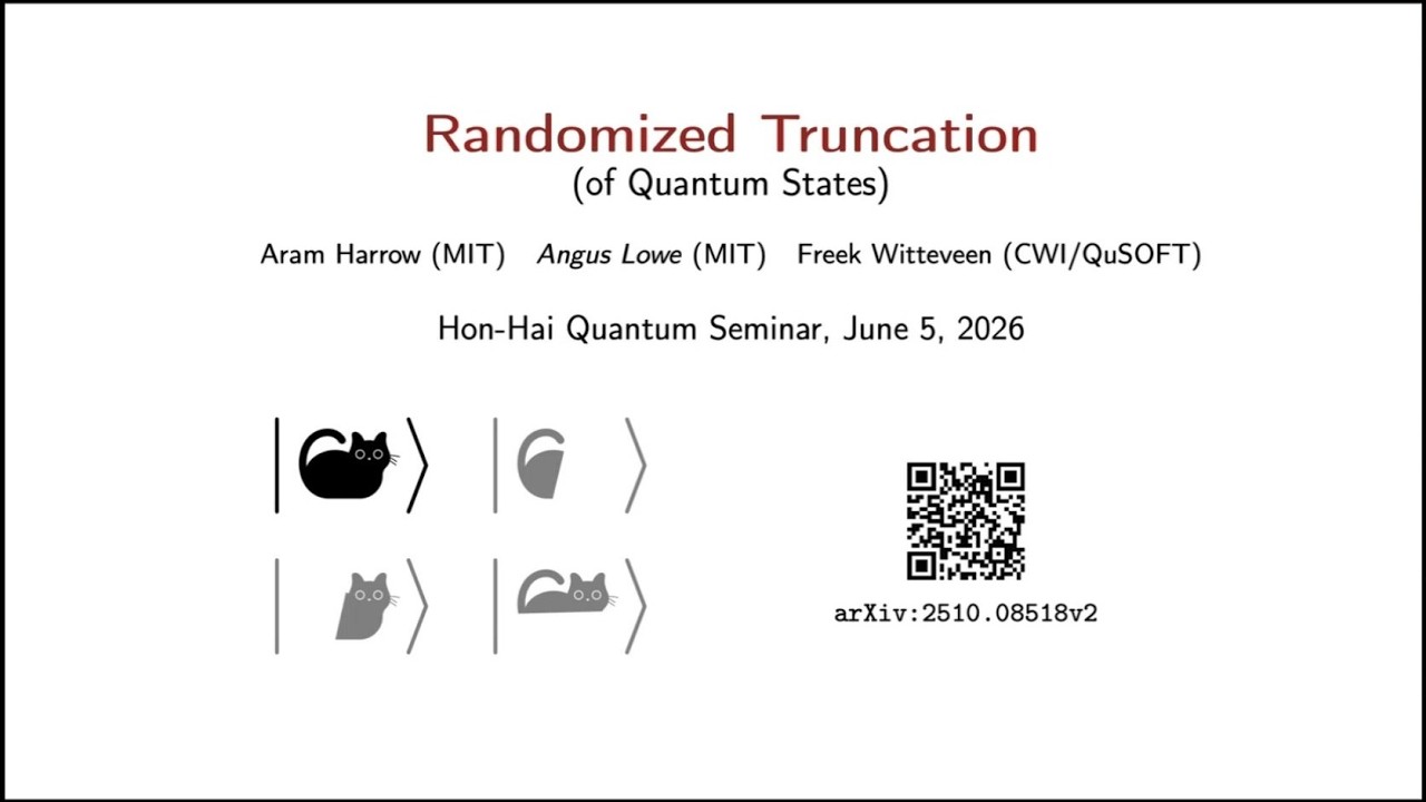 Randomized truncation of quantum states