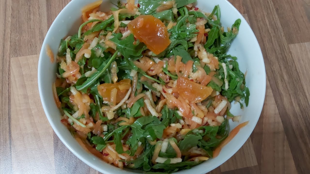 Arugula papaya apple salad by only salad YouTube